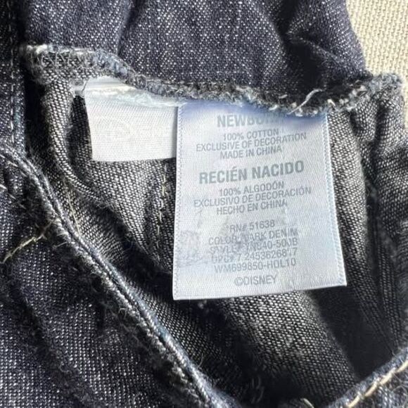 Vintage Disney Baby Store Winnie the Pooh Denim Embroidered Overalls Newborn - Picture 6 of 7
